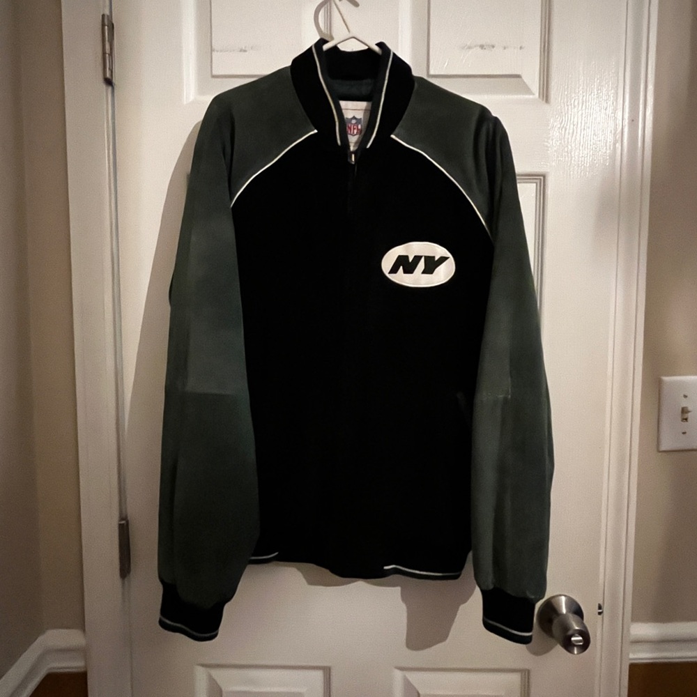 NY jets Black and Green Men's Jacket